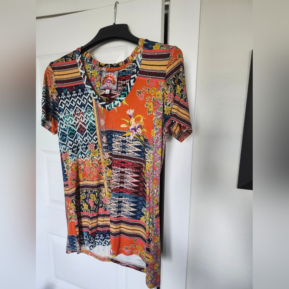 Johnny Was, Colorful Patterned Women's Top
